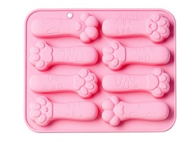 Molde silicona 8 huellas alargadas 